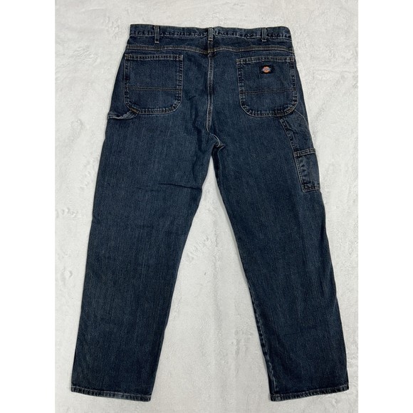 Dickies Mens Carpenter Jeans Size 40x32 Medium Dark Wash Denim - Picture 11 of 14